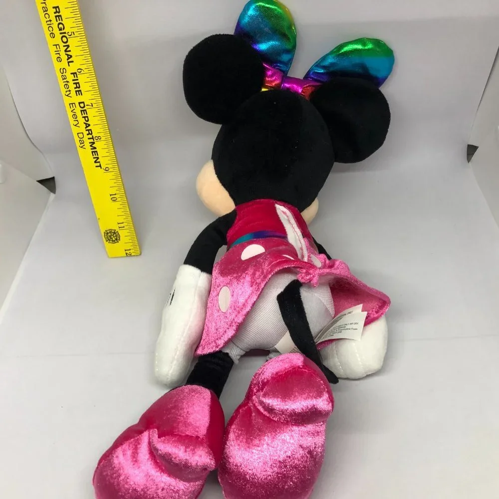 Disney Minnie Mouse Plush Toy Pink Dress w/Bow‎ She Talks